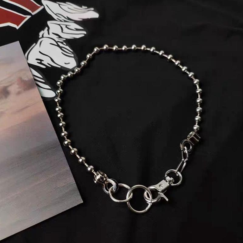 Chokers Fashion Wild Simple Bead Chain Buckle Necklace Men And Women Short Punk Hip Hop Necklaces
Chokers Fashion Wild Simple Bead Chain Buckle Necklace Men And Women Short Punk Hip Hop Necklaces