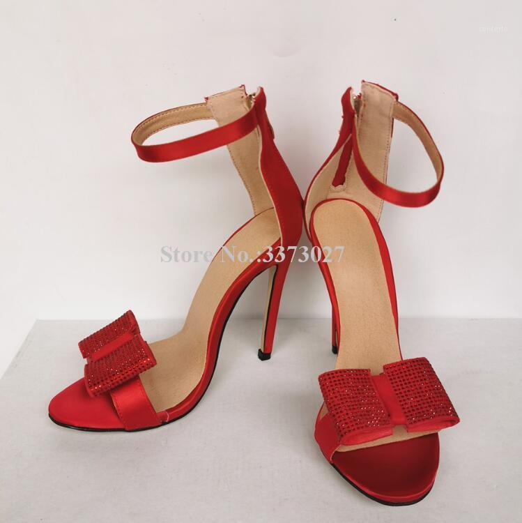 New Crystal Bowtie Women Sandals Sexy Red Color Satin Ankle Strap Stiletto Heel Sandals Lady Real Photos Butterfly Party1
New Crystal Bowtie Women Sandals Sexy Red Color Satin Ankle Strap Stiletto Heel Sandals Lady Real Photos Butterfly Party1