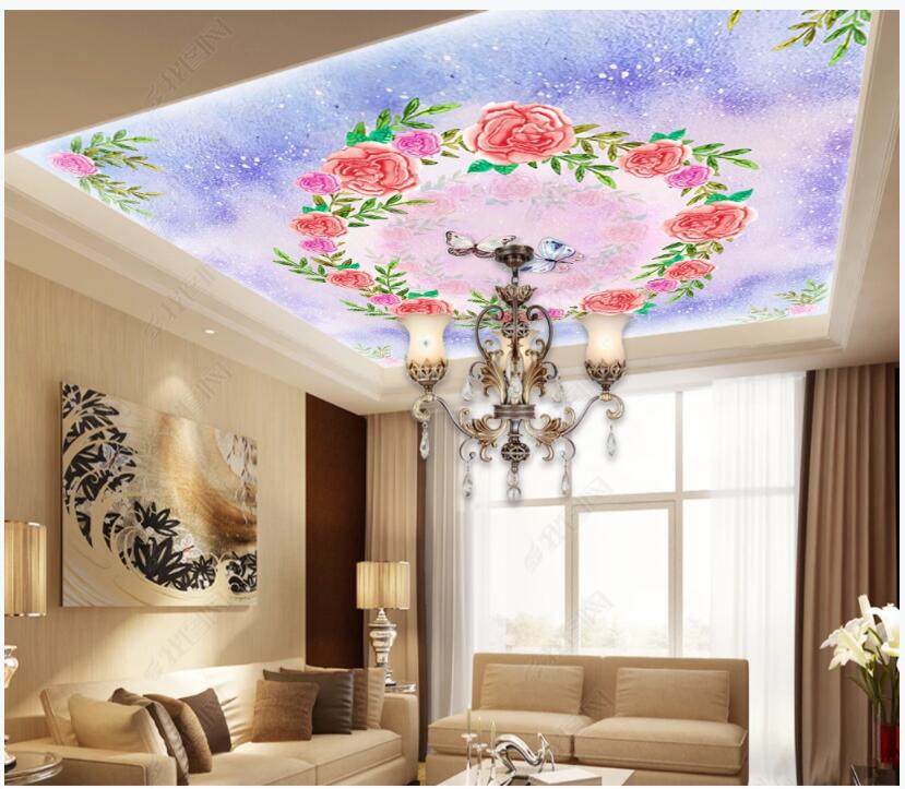 3d ceiling murals wallpaper custom photo Romantic starry sky rose wreath butterfly 3d wall murals wall papers home décor in the living room, Customize
3d ceiling murals wallpaper custom photo Romantic starry sky rose wreath butterfly 3d wall murals wall papers home décor in the living room, Customize