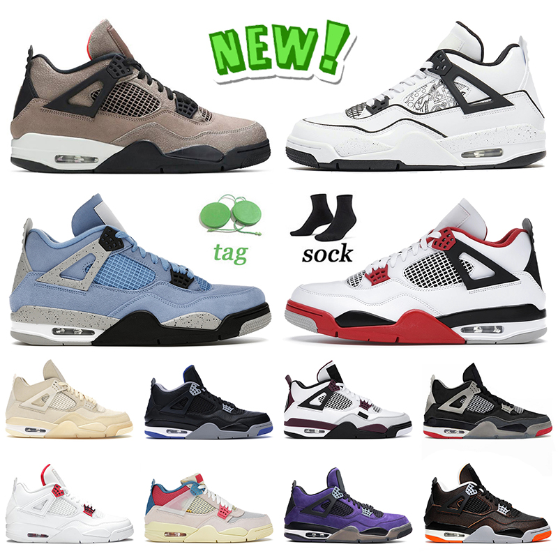 New 2022 Air Jorden 4 4s Mens Basketball Shoes Jumpman IV Women Retro University Blue Fire Red DIY Taupe Haze Off Sail Bred PSGs White Jorde
New 2022 Air Jorden 4 4s Mens Basketball Shoes Jumpman IV Women Retro University Blue Fire Red DIY Taupe Haze Off Sail Bred PSGs White Jorde