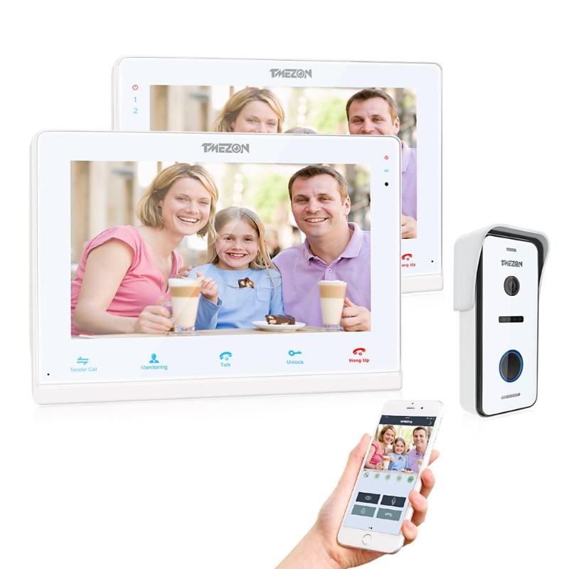 TMEZON Wireless/Wifi Smart IP Video Doorbell Intercom System ,10 Inch+7 Inch Screen Monitor with 1x720P Wired Door Phone Camera
TMEZON Wireless/Wifi Smart IP Video Doorbell Intercom System ,10 Inch+7 Inch Screen Monitor with 1x720P Wired Door Phone Camera