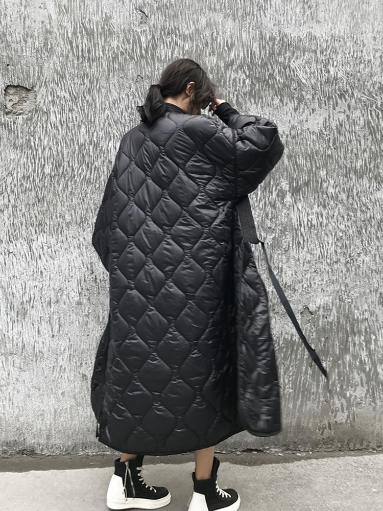 LANMREM New autumn And Winter Japan Styles Batwing Sleeves Loose Big Size Cotton-padded Coat Women Windbreaker JD18601 201103