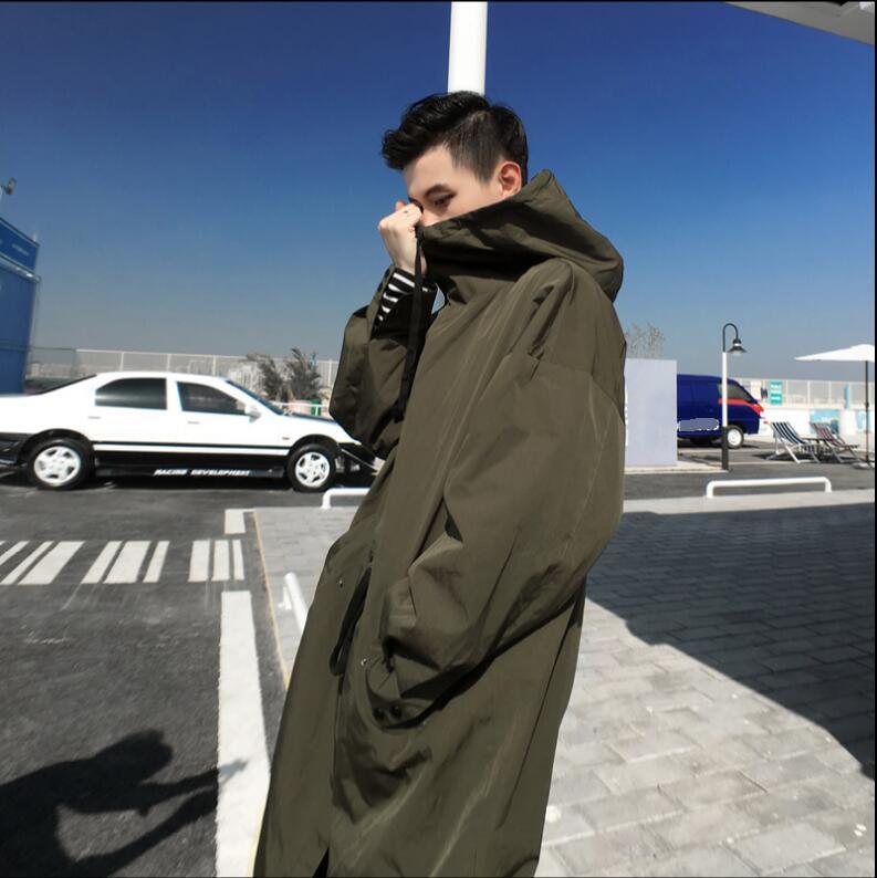 2021 New Spring Fall Long Korean Fashion Knee-length Length of Jacket with Hoodie Men in Coat. 8JA6, Black
2021 New Spring Fall Long Korean Fashion Knee-length Length of Jacket with Hoodie Men in Coat. 8JA6, Black