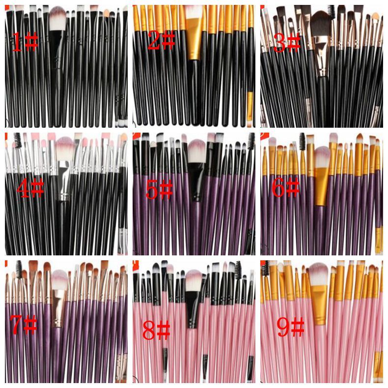 20Pcs set Professional Makeup Brushes Set Cosmetic Makeup Brushes Foundation Eyeshadow Brush Fan Kit Powder Makeup Beauty Tool Kit
