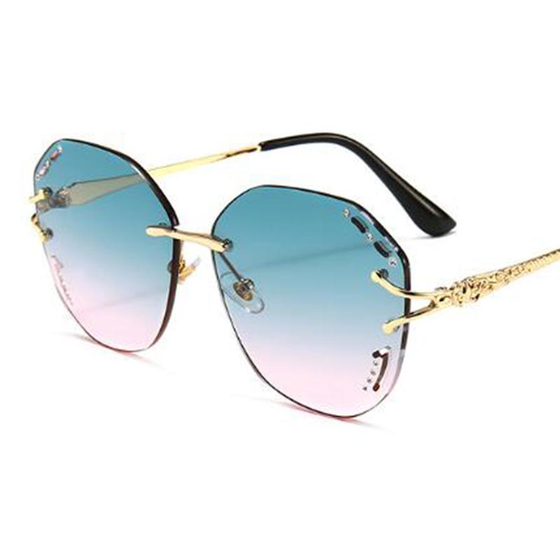 Trends 2020 Unique Color Designer Women's Green Pink Sunglasses Metal Frame Rimless Glasses Female Fashion Eyewear Street Shades
Trends 2020 Unique Color Designer Women's Green Pink Sunglasses Metal Frame Rimless Glasses Female Fashion Eyewear Street Shades
