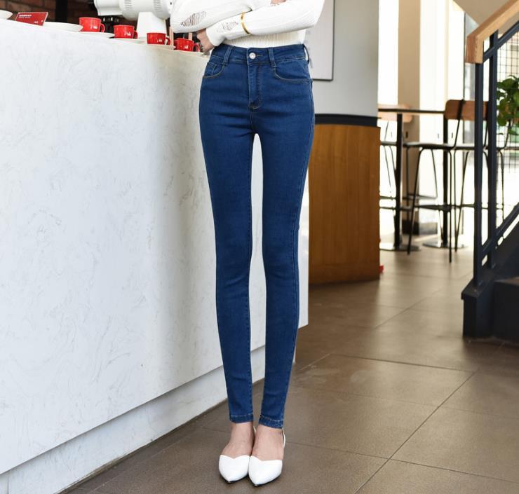 High-waisted Jeans Spring Autumn New Black Elastic Pants Thin Feet Stretched M4d6, Dark grey
High-waisted Jeans Spring Autumn New Black Elastic Pants Thin Feet Stretched M4d6, Dark grey