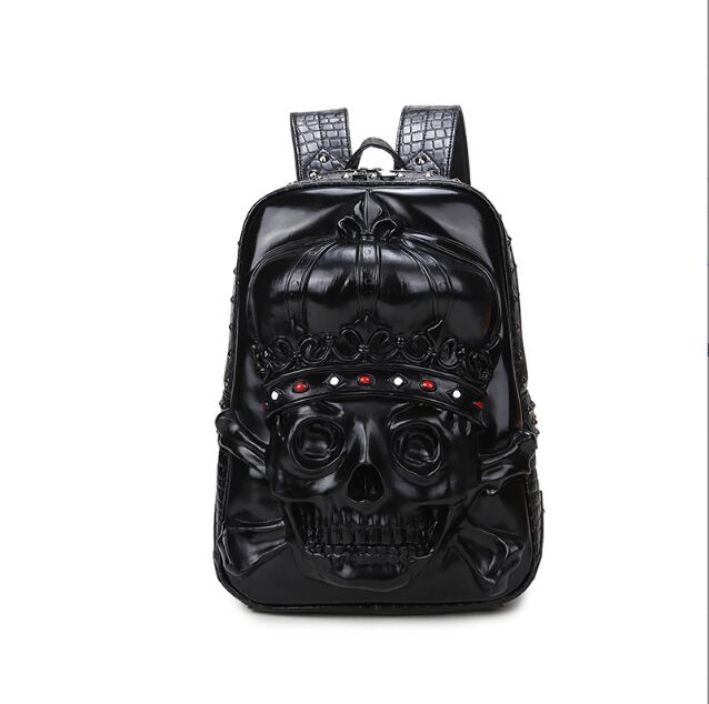 fashion men and women backpack 3D skull head rivet backpack stylish travel bag, As photo
fashion men and women backpack 3D skull head rivet backpack stylish travel bag, As photo