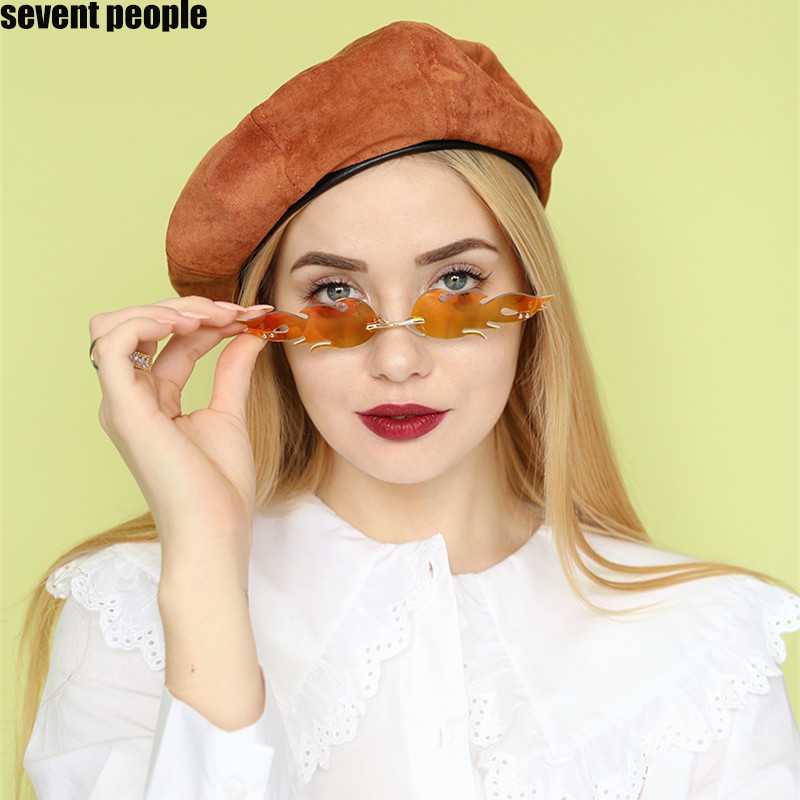 2020 Fashion Fire Flame Sunglasses Women Designer Party Rimless Sun Glasses For Women Shades Vintage gafas de sol
2020 Fashion Fire Flame Sunglasses Women Designer Party Rimless Sun Glasses For Women Shades Vintage gafas de sol