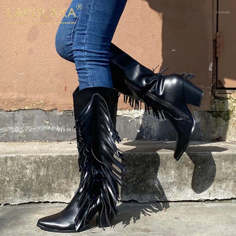 Lapolaka Hot Sale 2020 Spike High Heels Pointed Toe Fashion Shoes Ladies Boots Zip Up Solid Fringe Knee High Boots Woman1, Black
Lapolaka Hot Sale 2020 Spike High Heels Pointed Toe Fashion Shoes Ladies Boots Zip Up Solid Fringe Knee High Boots Woman1, Black