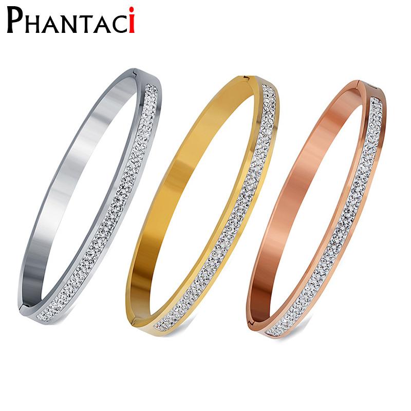 No Fade 316L Stainless Steel Bracelets&Bangles For Women Luxury 2 Rows White Crystal Ladies Fashion Charm Jewelry
No Fade 316L Stainless Steel Bracelets&Bangles For Women Luxury 2 Rows White Crystal Ladies Fashion Charm Jewelry