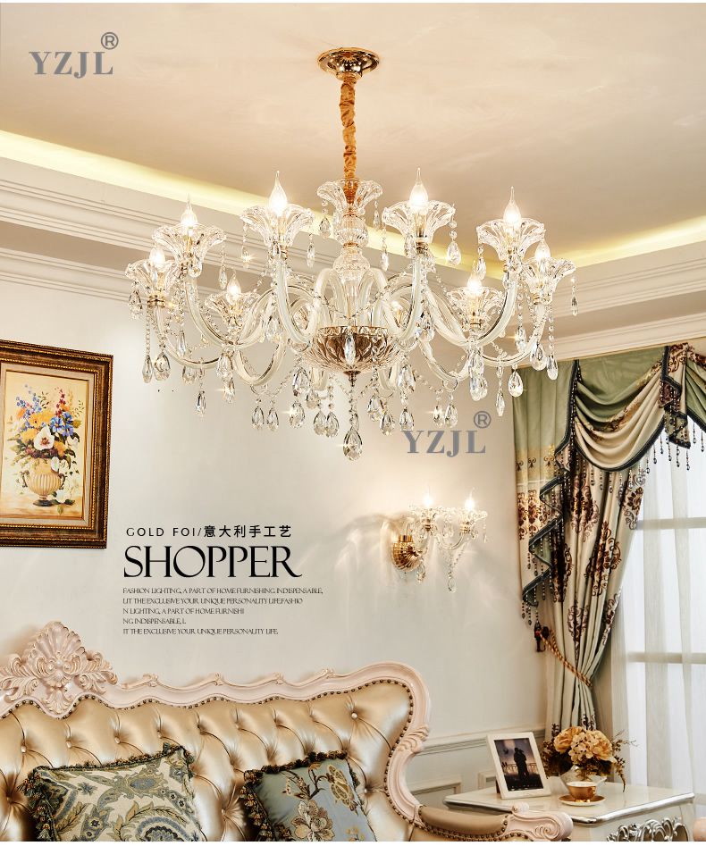 Chandeliers livingroom hall lamp luxurious atmospheric simple bedroom dining room chandelier crystal light luxury
Chandeliers livingroom hall lamp luxurious atmospheric simple bedroom dining room chandelier crystal light luxury
