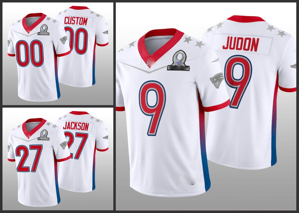 New England''Patriots''Men #9 Matthew Judon 27 J.C. Jackson Women Youth Custom White Game Jersey 2022 AFC Pro Bowl
New England''Patriots''Men #9 Matthew Judon 27 J.C. Jackson Women Youth Custom White Game Jersey 2022 AFC Pro Bowl