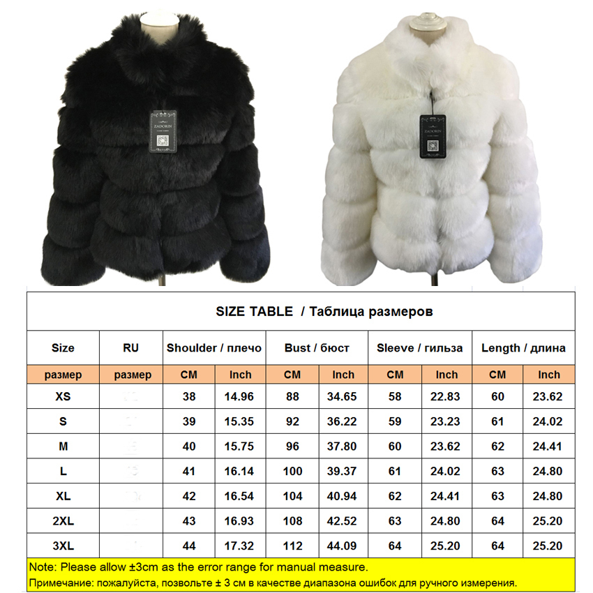 ZADORIN Fashion Winter Coat Women Faux Fox Fur Coat Plus Size Women Stand Fur Collar Long Sleeve Faux Fur Jacket fourrure 201029