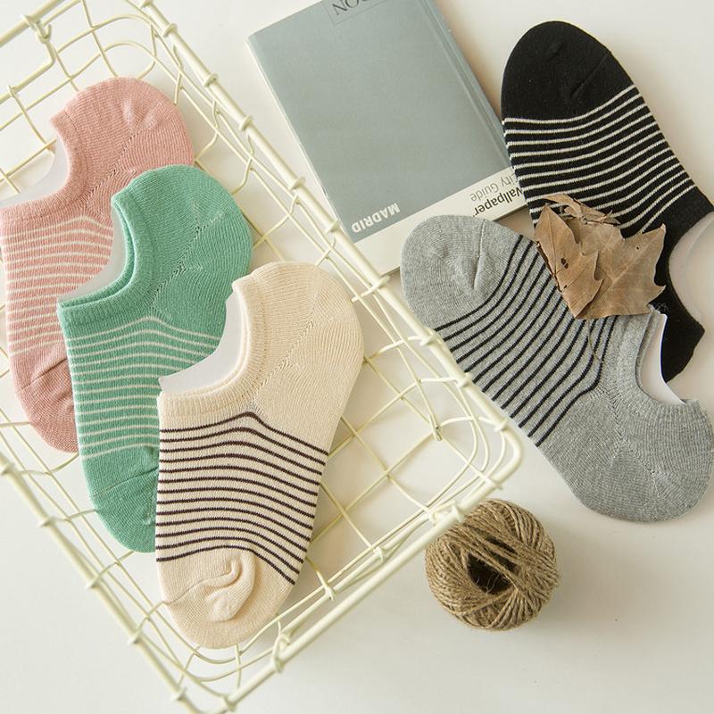 Stripe comfortable cotton girl women boat socks ankle low female invisible color girl slipper hosiery, Black
Stripe comfortable cotton girl women boat socks ankle low female invisible color girl slipper hosiery, Black