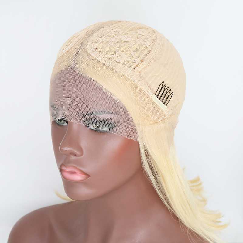 T Part 613 Blonde Short Bob Wigs Remy Hair Brazilian Straight Lace Front Wig Ombre Lace Front Human Hair Wig For Women, As pic
T Part 613 Blonde Short Bob Wigs Remy Hair Brazilian Straight Lace Front Wig Ombre Lace Front Human Hair Wig For Women, As pic