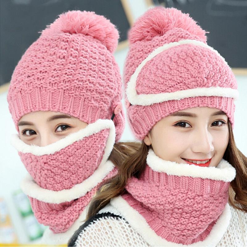 New Fashion Warm Winter Hat Set Wool knitting Neck Scarf Cap with Mask Elastic Think Caps Anti Cold Cap Set, Black
New Fashion Warm Winter Hat Set Wool knitting Neck Scarf Cap with Mask Elastic Think Caps Anti Cold Cap Set, Black