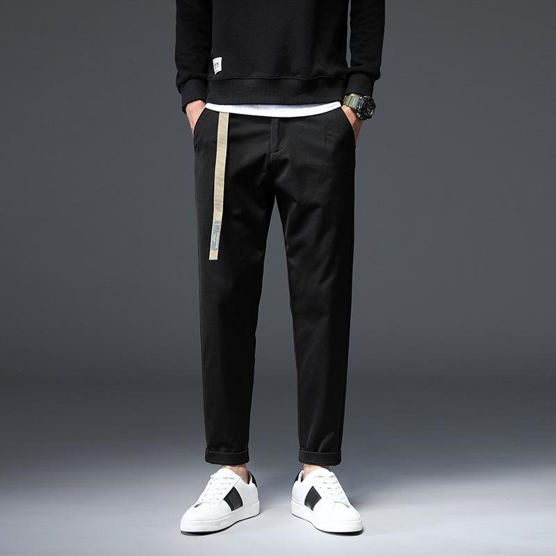2020 casual pants men's autumn straight style slim fit men's Korean fashion ankle long pants, Black
2020 casual pants men's autumn straight style slim fit men's Korean fashion ankle long pants, Black