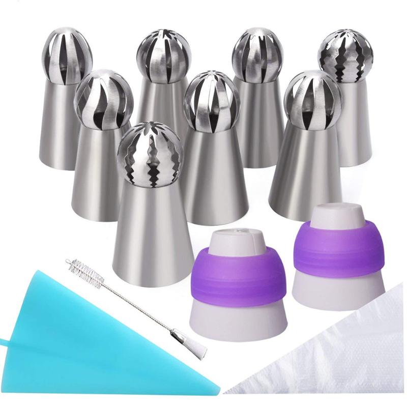 22pcs/set Piping Ball Tips Torch Nozzles Cake Cupcake Decorating Kit Pastry Cookie Frosting Bags Baking Tools
22pcs/set Piping Ball Tips Torch Nozzles Cake Cupcake Decorating Kit Pastry Cookie Frosting Bags Baking Tools