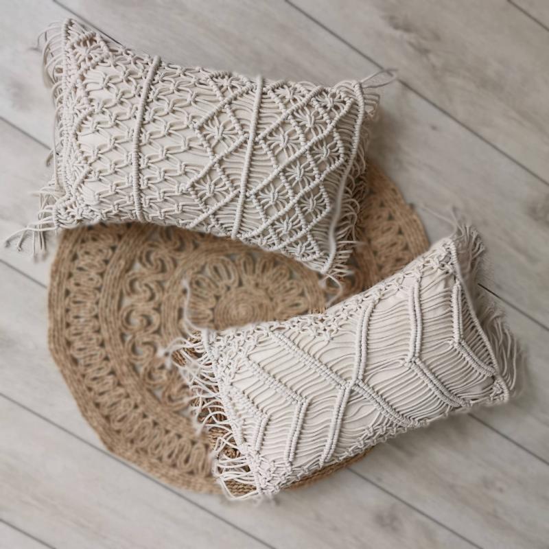 2021 New 30x50cm Macrame Hand-woven Cotton Thread Pillow Covers Sofa Cushion Cover Decorative Pillowcases Home Textile Almofadas
2021 New 30x50cm Macrame Hand-woven Cotton Thread Pillow Covers Sofa Cushion Cover Decorative Pillowcases Home Textile Almofadas