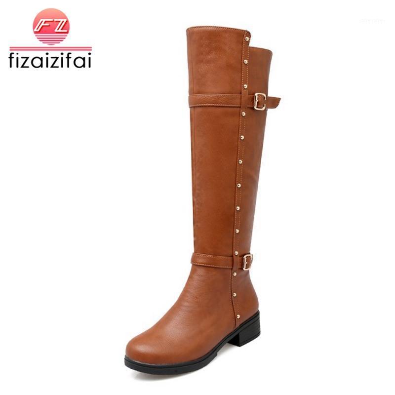 Boots Coolcept Vintage Women High Heels Buckle Rivet Warm Fur Shoes Round Toe Knee Lady Punk Size 34-431, Black
Boots Coolcept Vintage Women High Heels Buckle Rivet Warm Fur Shoes Round Toe Knee Lady Punk Size 34-431, Black