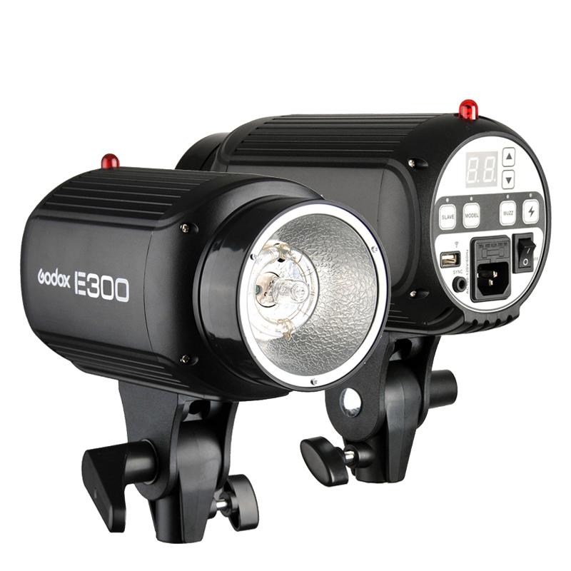 

By DHL Godox E300 110V 220V 300W GN58 Photo Studio Flash Light Strobe Lighting 300WS Lamp Head Power & Brightness Adjustable