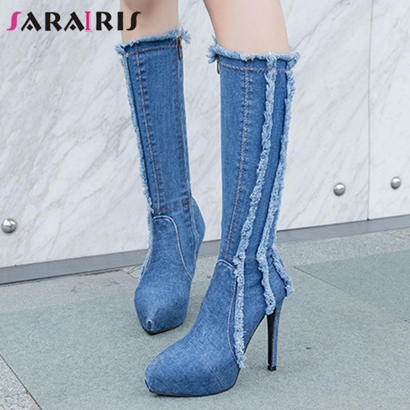 SARAIRIS Brand New Ladies 2020 Fashion Boots Denim Boots Women Platform round Toe Thin High Heels Knee High Shoes Woman1, Blue
SARAIRIS Brand New Ladies 2020 Fashion Boots Denim Boots Women Platform round Toe Thin High Heels Knee High Shoes Woman1, Blue