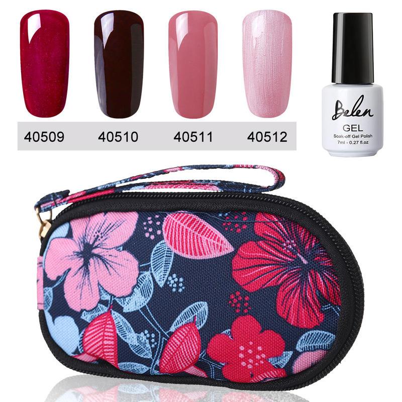Belen Shiny Shimmer Color Gel 4 Colors Gel Polish Gift Bag Set Soak Off Nail Varnish Primer Polish Salon Manicure 7ML, Set 002
Belen Shiny Shimmer Color Gel 4 Colors Gel Polish Gift Bag Set Soak Off Nail Varnish Primer Polish Salon Manicure 7ML, Set 002