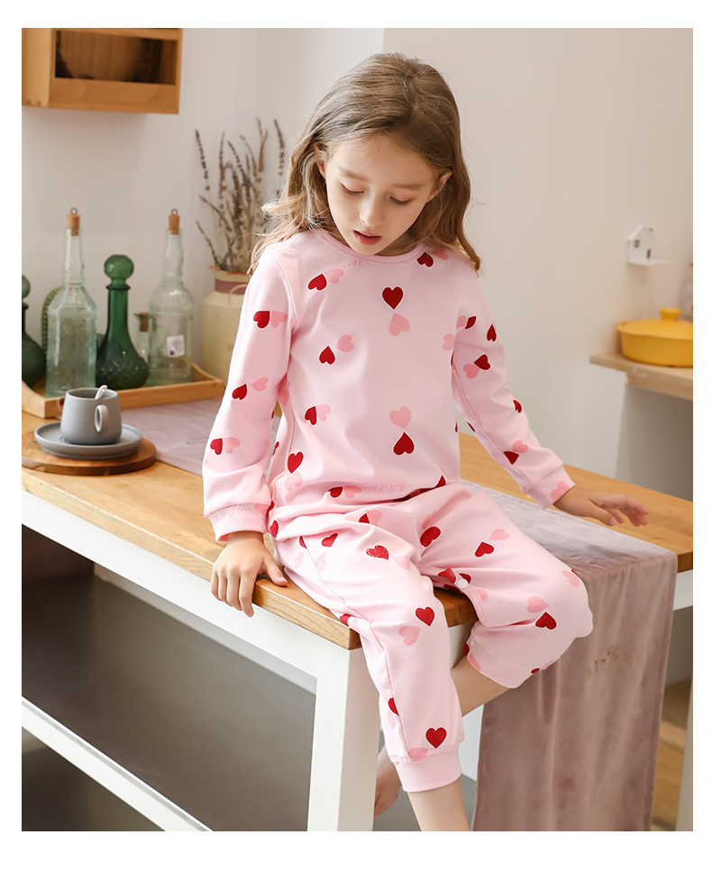 Lovely One Piece Jumpsuit Pajamas For Girls Soft Cotton Warm Long Sleeve Sleepwear Autumn Winter Kids Night Wear Home Clothes 201104