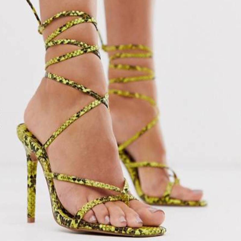 2021Women Shoe Gladiator Sandals Snakeskin pattern Sexy High Heels Summer Party Dress Shoes Cross Strap Lace-up Open Toe Sandals, Black
2021Women Shoe Gladiator Sandals Snakeskin pattern Sexy High Heels Summer Party Dress Shoes Cross Strap Lace-up Open Toe Sandals, Black