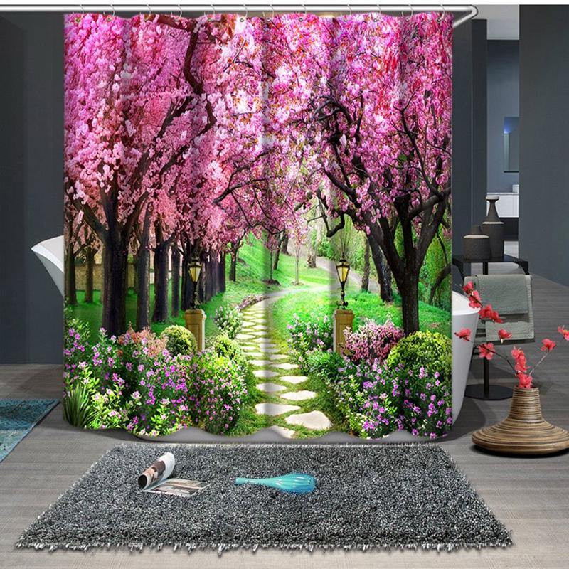 3D Peach Blossom Forest Sweet Lilies Shower Curtains Bathroom Curtain Waterproof Thickened Bath Curtain Customizable
3D Peach Blossom Forest Sweet Lilies Shower Curtains Bathroom Curtain Waterproof Thickened Bath Curtain Customizable