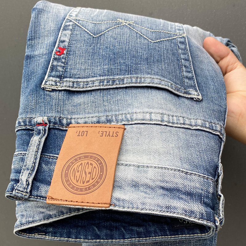 2021 New Newly Designer Fashion Men Jeans High Quality Retro Light Blue Elastic Slim Fit Casual Denim Pants Vintage Classical Trousers 1c10
2021 New Newly Designer Fashion Men Jeans High Quality Retro Light Blue Elastic Slim Fit Casual Denim Pants Vintage Classical Trousers 1c10
