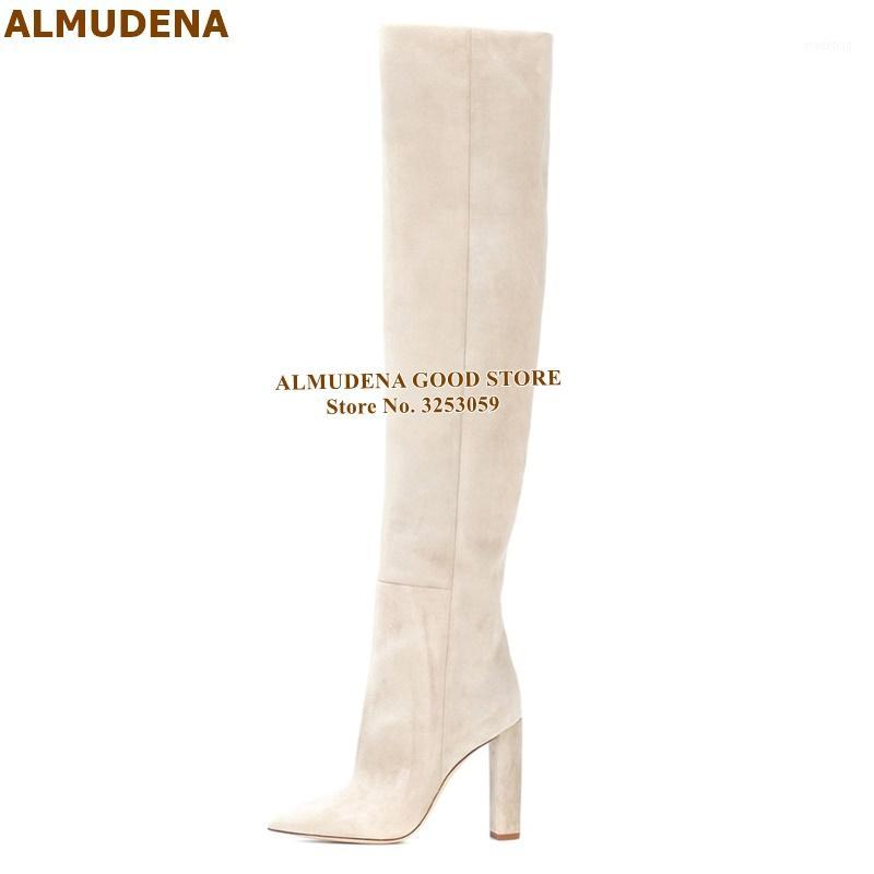 ALMUDENA Color Suede Thigh High Boots Thick Chunky Heel Folded Over The Knee Boots Pointed Toe Nightclub Tall Dress1, As picture
ALMUDENA Color Suede Thigh High Boots Thick Chunky Heel Folded Over The Knee Boots Pointed Toe Nightclub Tall Dress1, As picture