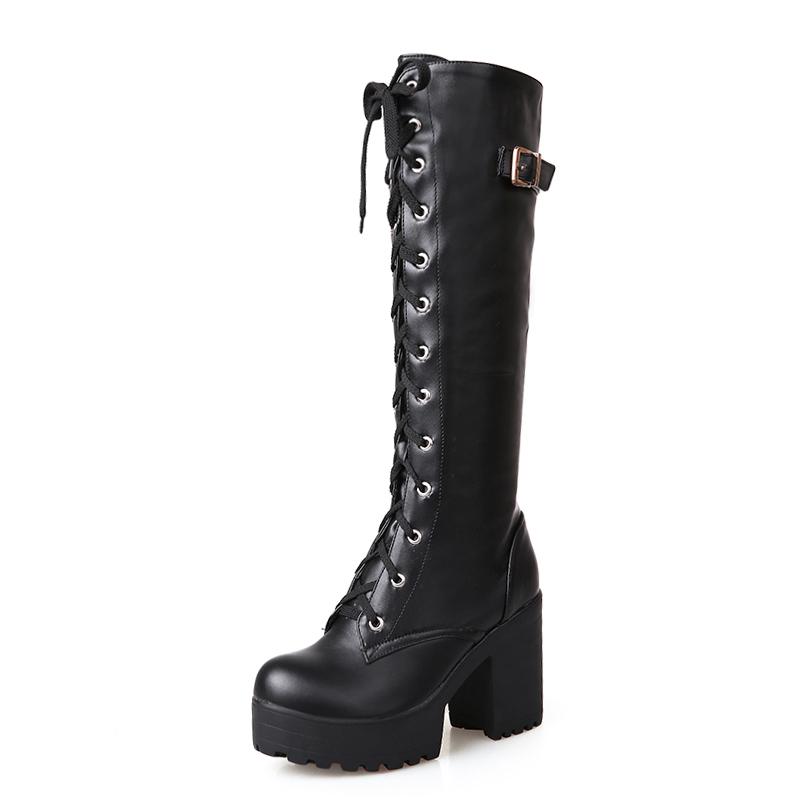 Hot Sale Spring Autumn Lacing Knee High Boots Women Fashion White Square Heel Woman Leather Shoes Winter Large Size 34-43, White single
Hot Sale Spring Autumn Lacing Knee High Boots Women Fashion White Square Heel Woman Leather Shoes Winter Large Size 34-43, White single
