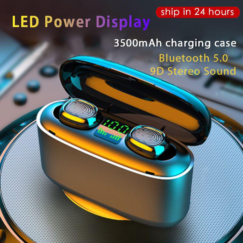 G5S TWS Mini Bluetooth 5.0 Earphones Wireless Business Earpieces 3500mah Noise Cancelling Gaming Headset Waterproof Earplugs, Black
G5S TWS Mini Bluetooth 5.0 Earphones Wireless Business Earpieces 3500mah Noise Cancelling Gaming Headset Waterproof Earplugs, Black