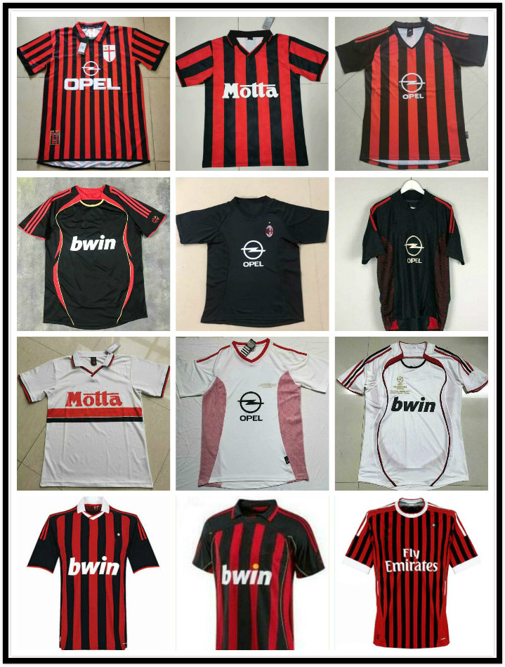Ac Retro Milan Soccer Jerseys Kaka Baggio Ronaldo Nesta Maldini Baresi Pirlo Inzaghi Beckham Rui Costa Shevchenko football Shirt Classic, Black;yellow
Ac Retro Milan Soccer Jerseys Kaka Baggio Ronaldo Nesta Maldini Baresi Pirlo Inzaghi Beckham Rui Costa Shevchenko football Shirt Classic, Black;yellow