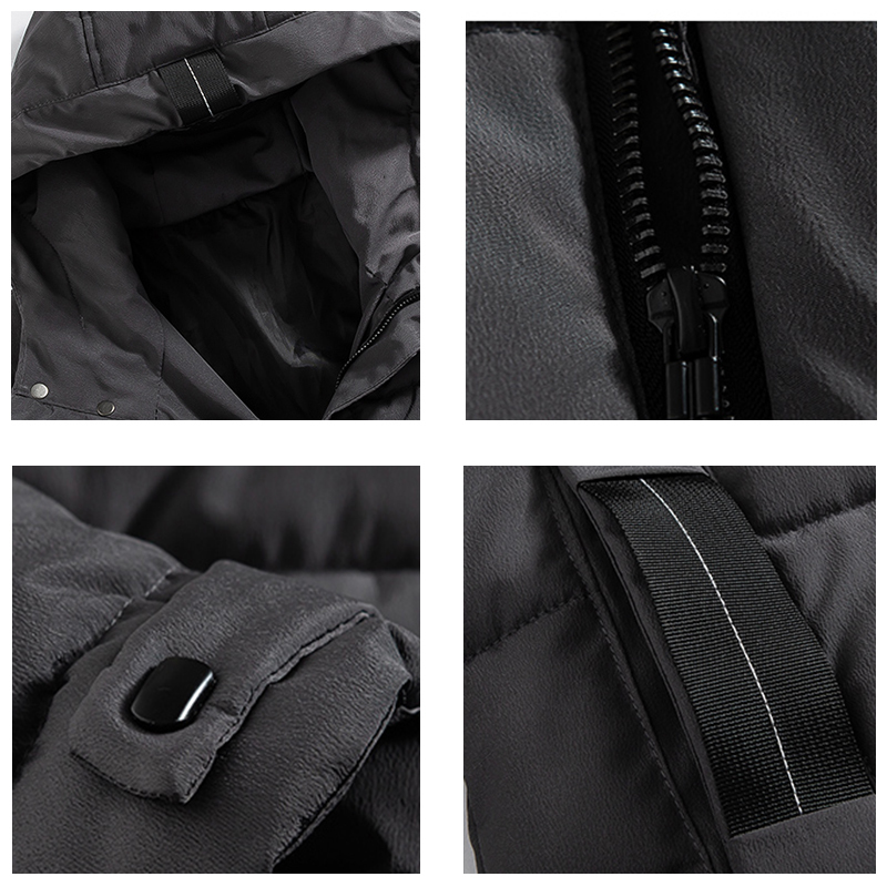 Winter Trench Jacket Men Fashion Long Thicken Cotton Coat Leisure Hooded Parkas Jacket Men Clothing Warm Coat Plus Size 201128