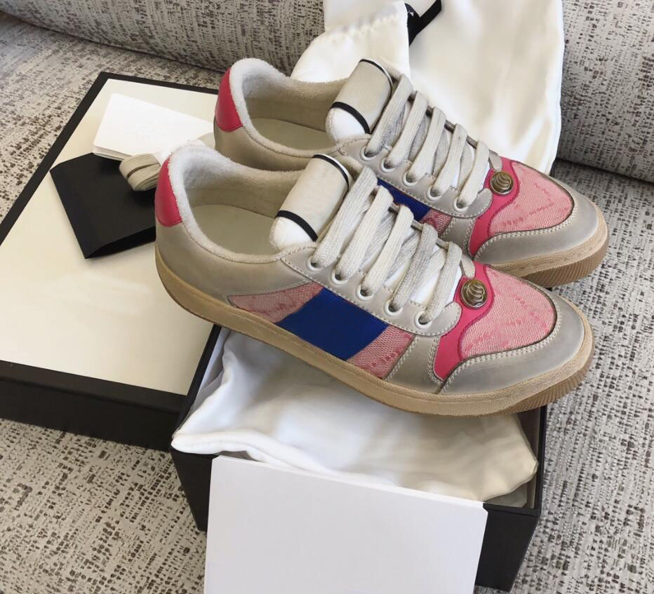 Luxury Designer Casual Shoes Dirty Distressed Screener Sneakers Classic Men Women Sneaker Blue Red Stripe Rubber Shoe Low Top Leather 35-45 size, Colour14
Luxury Designer Casual Shoes Dirty Distressed Screener Sneakers Classic Men Women Sneaker Blue Red Stripe Rubber Shoe Low Top Leather 35-45 size, Colour14