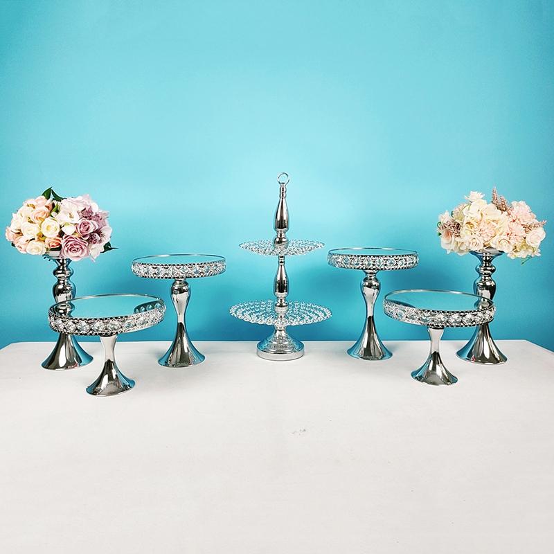 Other Bakeware Silver Crystal Cake Plate Wrought Iron Wedding Dessert Table Decoration Afternoon Tea Snack Display Stand
Other Bakeware Silver Crystal Cake Plate Wrought Iron Wedding Dessert Table Decoration Afternoon Tea Snack Display Stand