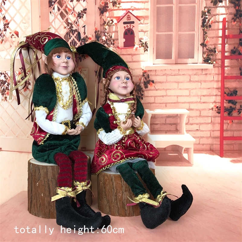 Christmas Elves Plush Elf Doll Xmas Decoration Christmas Children Toys Navidad New Year Gifts Kids Tree Hanging Ornaments LJ201128
Christmas Elves Plush Elf Doll Xmas Decoration Christmas Children Toys Navidad New Year Gifts Kids Tree Hanging Ornaments LJ201128