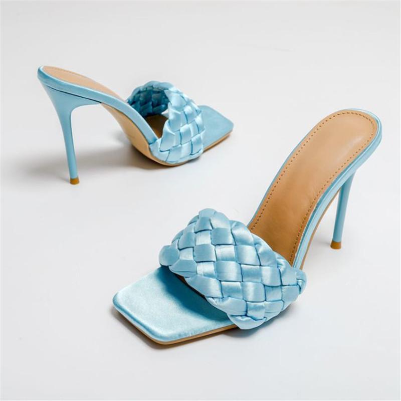 Fashion Silk Women Sandals Sexy High Heels Square Toe Knit Summer Shoes Sandals Woman, Black
Fashion Silk Women Sandals Sexy High Heels Square Toe Knit Summer Shoes Sandals Woman, Black
