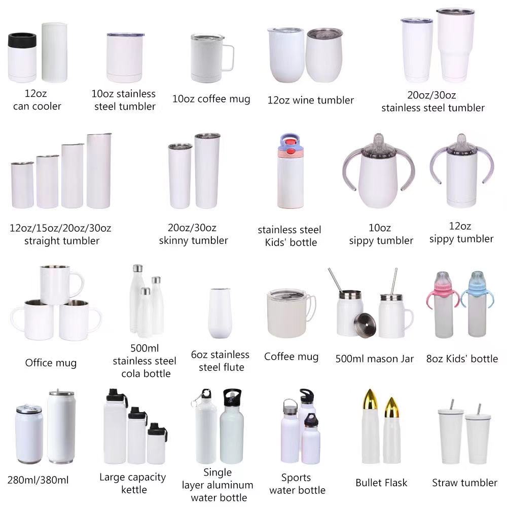 Blanks Sublimation white Tumbler Travel Sports Water Bottle Coffee Mug sports cup Double Wall Stainless Steel Vacuum with Lid, As picture
Blanks Sublimation white Tumbler Travel Sports Water Bottle Coffee Mug sports cup Double Wall Stainless Steel Vacuum with Lid, As picture