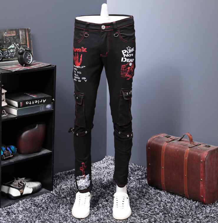 European Design Autumn and Winter New Black Printed Skinny Footwear of Men's Straight Line Pants Zoqx
European Design Autumn and Winter New Black Printed Skinny Footwear of Men's Straight Line Pants Zoqx