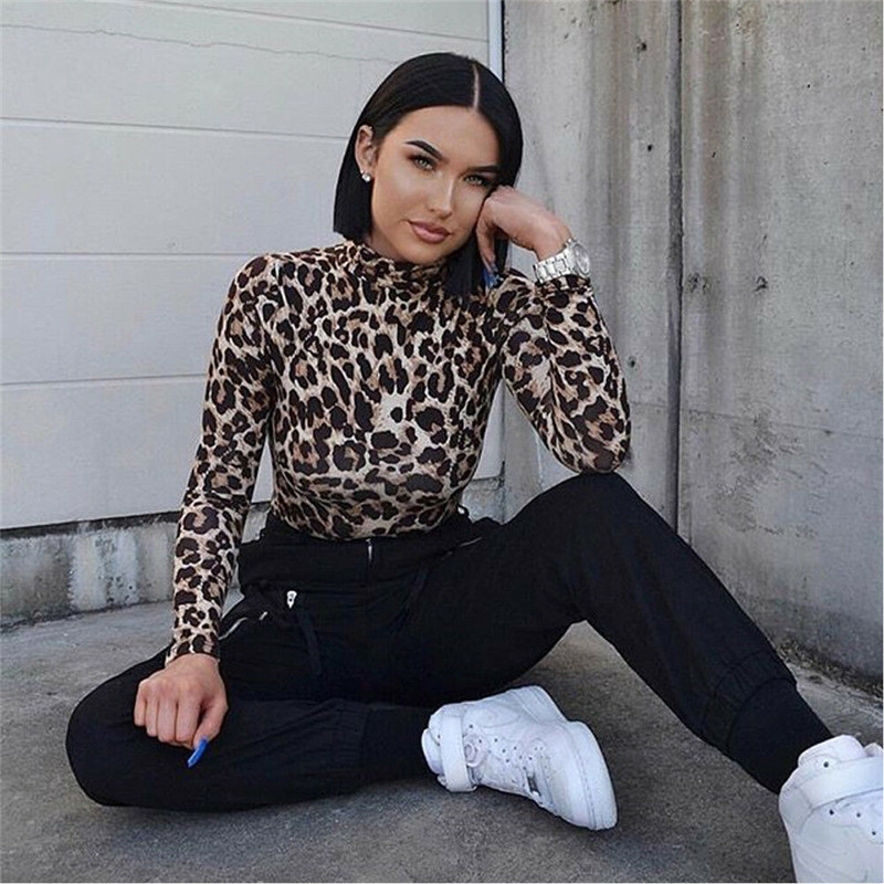 Hot Women Sexy Snake Skin Bodycon Bodysuit High Neck Coral Velvet Bandage Jumpsuit Romper Leopard Print Bodysuit Clubwear Tops T200527