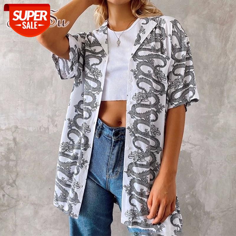ArtSu Dragon Printed Women's Tee Shirts Casual Loose Basic Long Top Streetwear Summer Fashion Short Sleeves Shirts 2020 TS52524 #q49U, White
ArtSu Dragon Printed Women's Tee Shirts Casual Loose Basic Long Top Streetwear Summer Fashion Short Sleeves Shirts 2020 TS52524 #q49U, White