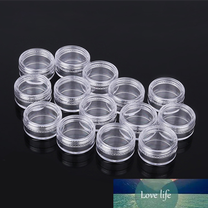 100pcs 2ml 3ml 5ml Empty Plastic Cosmetic Makeup Jar Pots Transparent Sample Bottles Eyeshadow Cream Lip Balm Storage Box