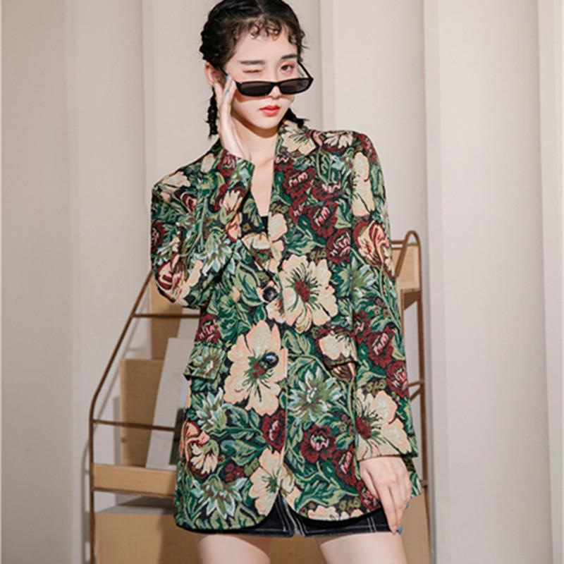 Classic Vintage Floral Coat Women Temperament Chic Women Blazer Jacket Autumn, Picture color
Classic Vintage Floral Coat Women Temperament Chic Women Blazer Jacket Autumn, Picture color