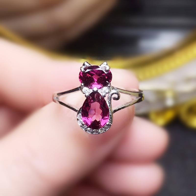 Cluster Rings Per Jewelry Natural Real Pyrope Cute Cat Ring 1ct*1pc 0.6ct*1pc Gemstone 925 Sterling Silver Fine T207109, Golden;silver
Cluster Rings Per Jewelry Natural Real Pyrope Cute Cat Ring 1ct*1pc 0.6ct*1pc Gemstone 925 Sterling Silver Fine T207109, Golden;silver
