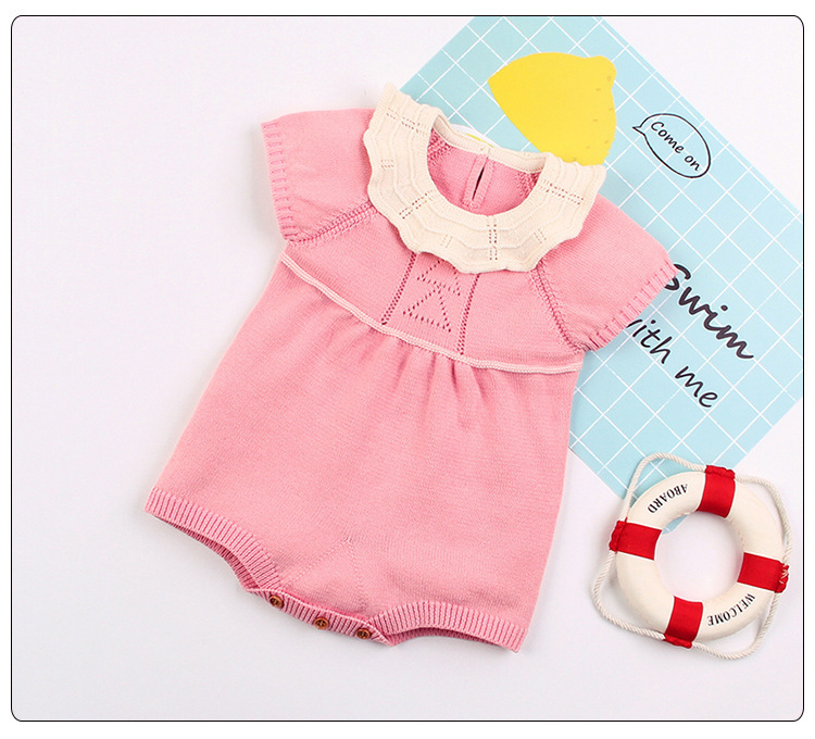 Knitted Clothes Newborn Girl Cotton Infant Rompers For Boys Girls New Born Jumpsuit Baby Boy Romper 201027