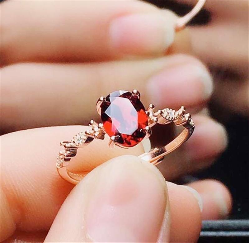Cluster Rings Natural Real Red Garnet Ring Per Jewelry 5*7mm 1ct Gemstone 925 Sterling Silver Fine Women J211263, Golden;silver
Cluster Rings Natural Real Red Garnet Ring Per Jewelry 5*7mm 1ct Gemstone 925 Sterling Silver Fine Women J211263, Golden;silver