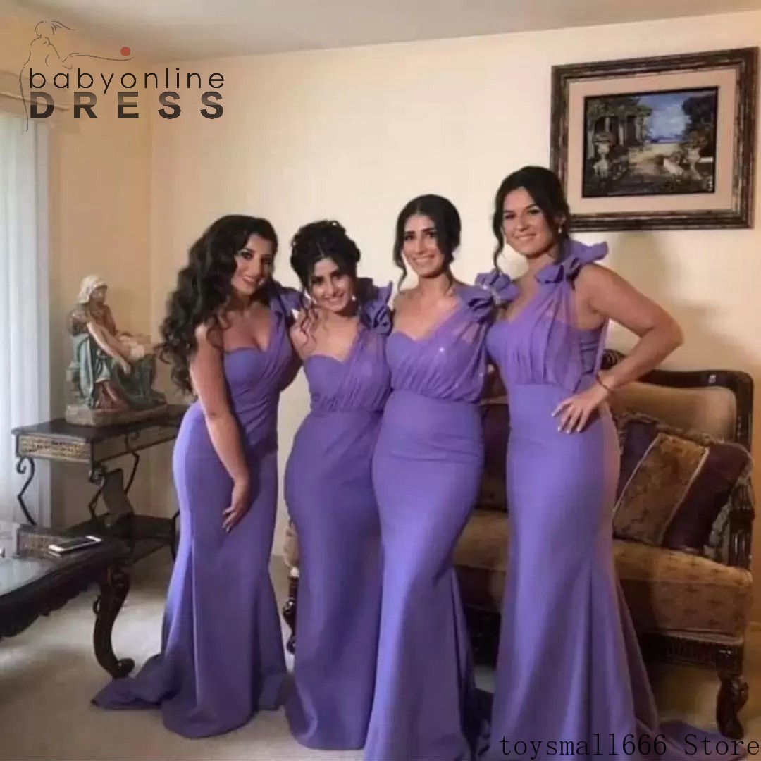 Elegant Purple One Shoulder Bridesmaid Dresses Sexy Backless Mermaid Sheer Straps Long Satin Maid of Honor Gowns Plus Size Custom Made sxm11
Elegant Purple One Shoulder Bridesmaid Dresses Sexy Backless Mermaid Sheer Straps Long Satin Maid of Honor Gowns Plus Size Custom Made sxm11